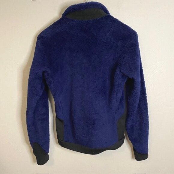 Mountain Hardwear Men's M Full Zip Jacket Fleece Blue Black Polartec lining Hike - Picture 3 of 12